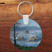 Haystack Rock, Cannonビーチ，オレゴン キーホルダー (正面)