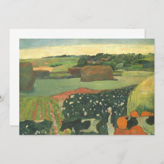 Haystacks in Brittany by Paul Gauguin, Artヴィンテージ (正面/裏面)