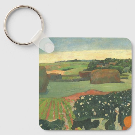 Haystacks in Brittany by Paul Gauguin, Artヴィンテージ キーホルダー (正面)