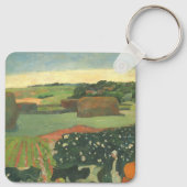 Haystacks in Brittany by Paul Gauguin, Artヴィンテージ キーホルダー (裏面)