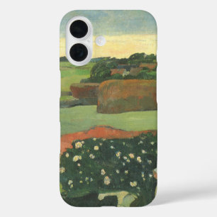 Haystacks in Brittany by Paul Gauguin, Artヴィンテージ iPhone 16ケース