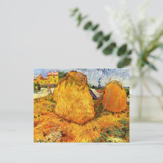 Haystacks in Provence by Vincent van ゴッホ (スタンド正面)