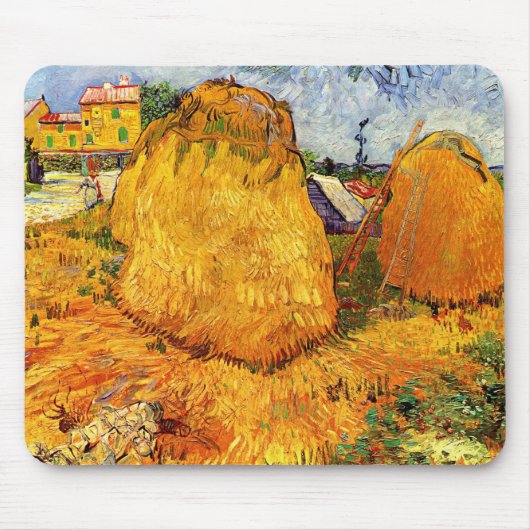Haystacks in Provence by Vincent van ゴッホ マウスパッド (正面)