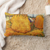 Haystacks in Provence by Vincent van ゴッホ ランバークッション (ブランケット)
