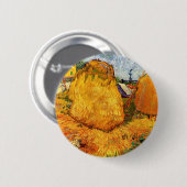 Haystacks in Provence by Vincent van ゴッホ 缶バッジ (正面&裏面)