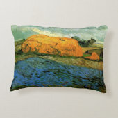 Haystacks Under a Rainy Sky by Vincent van ゴッホ アクセントクッション (裏面)