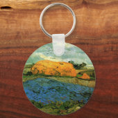 Haystacks Under a Rainy Sky by Vincent van ゴッホ キーホルダー (正面)