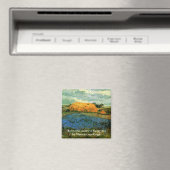 Haystacks Under a Rainy Sky by Vincent van ゴッホ マグネット (インサイチュ (食洗機))