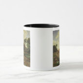 Haywagon、c.1858の景色 マグカップ (中央)