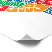 Haywardの近隣の地図ポスター12x12 ポスター (角)