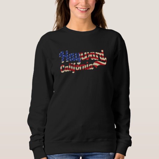 Hayward California American Flag スウェットシャツ (正面)