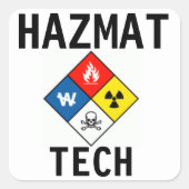 Haz Mat Techスタンプ スクエアシール (正面)