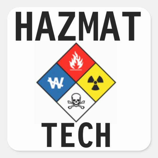 Haz Mat Techスタンプ スクエアシール (正面)