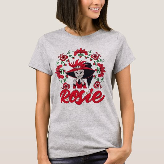 Hazbin Hotel Rosie With Red Flowers Frame Tシャツ (正面)