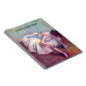 Hazed Dancer by Edgar Degas, Ballet Artヴィンテージ ノートブック (右側)