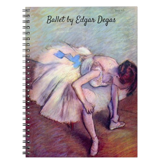 Hazed Dancer by Edgar Degas, Ballet Artヴィンテージ ノートブック (正面)