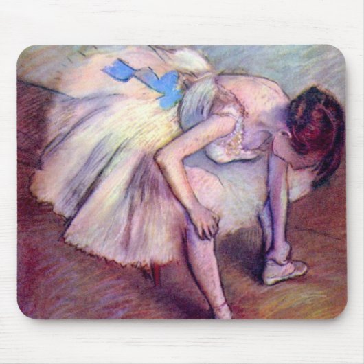 Hazed Dancer by Edgar Degas, Ballet Artヴィンテージ マウスパッド (正面)