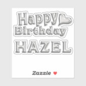 Hazel Happy Birthday silver Aufkleber Sticker シール (シート)