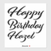 Hazel Name Vorname black Sticker Geburtstag シール (シート)