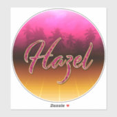 Hazel Vorname Name golden pink Aufkleber Sticker シール (シート)