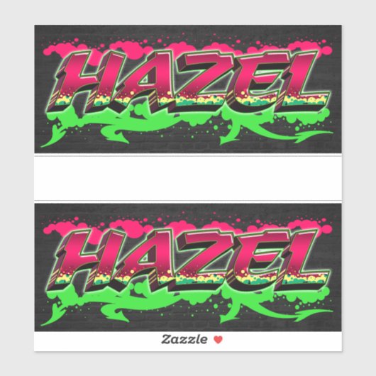 Hazel Vorname Name Graffiti Aufkleber Sticker シール (シート)