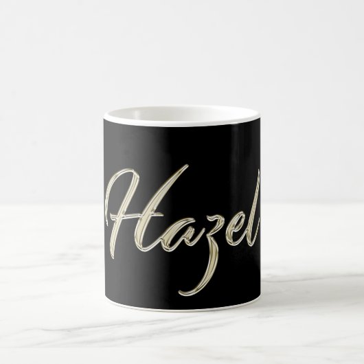 Hazel white gold Handwriting Tasse Kaffeetasse コーヒーマグカップ (中央)