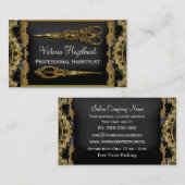 Hazelhurstの薄い倍は美容師を切ります 名刺 (正面/裏面)