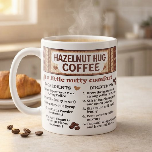 Hazelnut Coffee Recipe コーヒーマグカップ