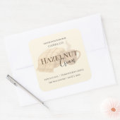 Hazelnut Cream | Cozy Neutral Soy Candle Label スクエアシール (封筒)