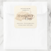 Hazelnut Cream | Cozy Neutral Soy Candle Label スクエアシール (バッグ)