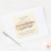 Hazelnut Cream | Cozy Neutral Soy Candle Label スクエアシール (封筒)