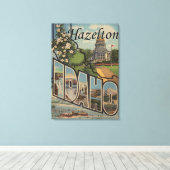 Hazelton, Idaho – 大文字場面 キャンバスプリント (インサイチュ (ウッドフロア))