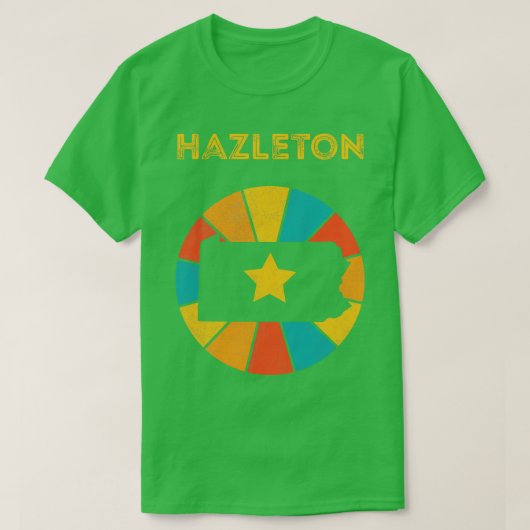 Hazletonペンシルバニアヴィンテージ動揺して土産 Tシャツ (デザイン正面)