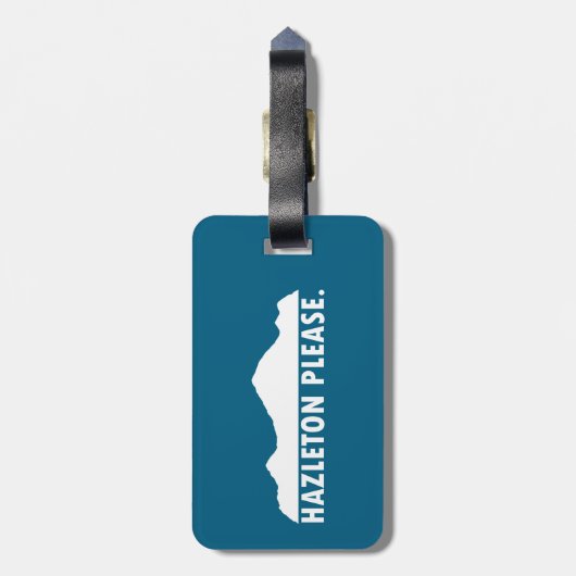 Hazleton Pennsylvaniaお願い ラゲッジタグ (裏面縦)
