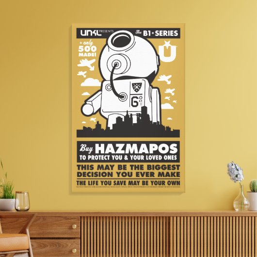 HazMaPoster_Brown キャンバスプリント (インサイチュ (リビング))