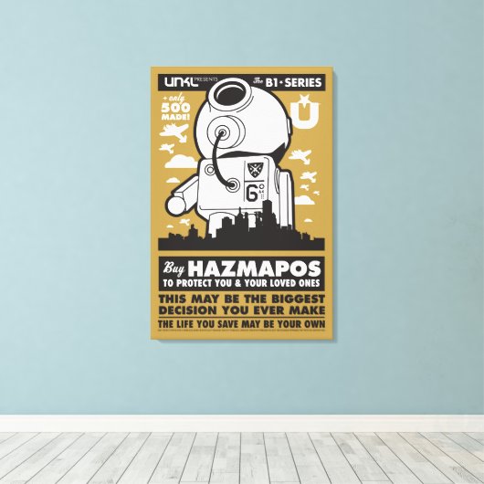 HazMaPoster_Brown キャンバスプリント (インサイチュ (ウッドフロア))