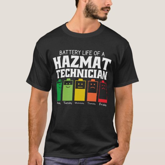 Hazmat技術者のバッテリ寿命 Tシャツ (正面)