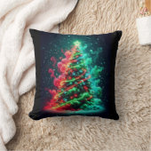 Hazy Christmas Tree on Soft, Cushy Sofa, Bed Chair クッション (ブランケット)