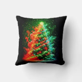 Hazy Christmas Tree on Soft, Cushy Sofa, Bed Chair クッション (裏面)