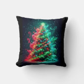 Hazy Christmas Tree on Soft, Cushy Sofa, Bed Chair クッション (正面)