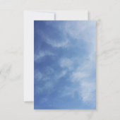 Hazy Clouds Blue Sky Photo Save the Date 招待状 (裏面)