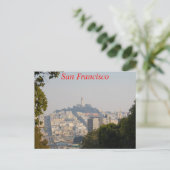 Hazy Coit Tower、San Fancisco、カリフォルニア ポストカード (スタンド正面)