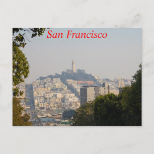 Hazy Coit Tower、San Fancisco、カリフォルニア ポストカード