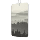 Hazy Forest Hills白黒ランドスケープ写真 カーエアーフレッシュナー (左)