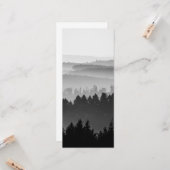 Hazy Forest Hills白黒ランドスケープ写真 カード (正面/裏面インサイチュ)