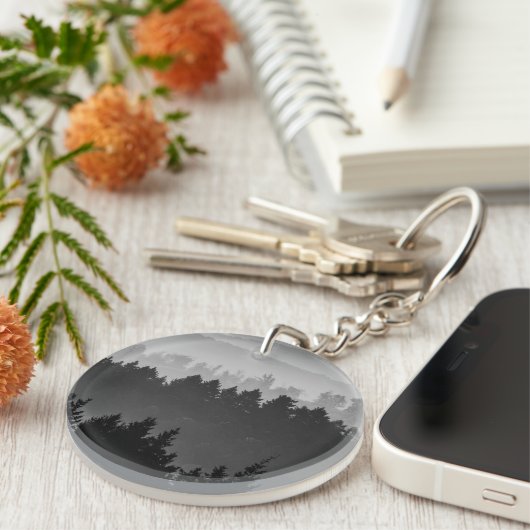 Hazy Forest Landscapeの写真 キーホルダー (正面右)