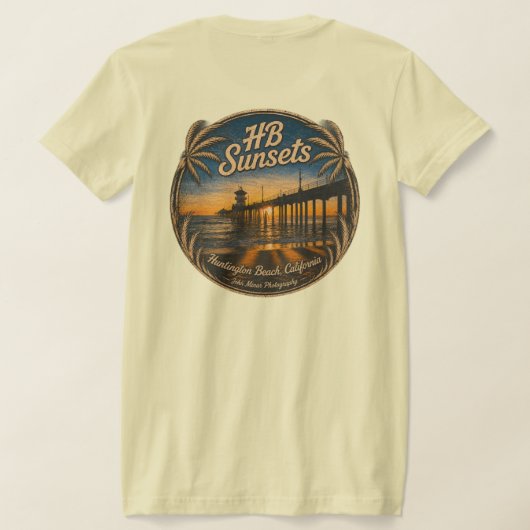HB サンセット (女性向け) Tシャツ (レイダウン裏面)