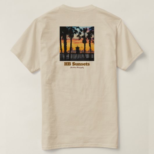 HB サンセットTシャツ (男性用) Tシャツ (デザイン裏面)