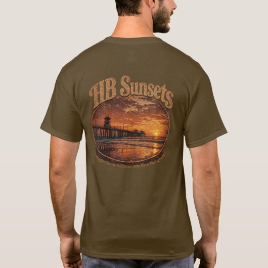 HB 夕焼け Tシャツ (男性用) (裏面)