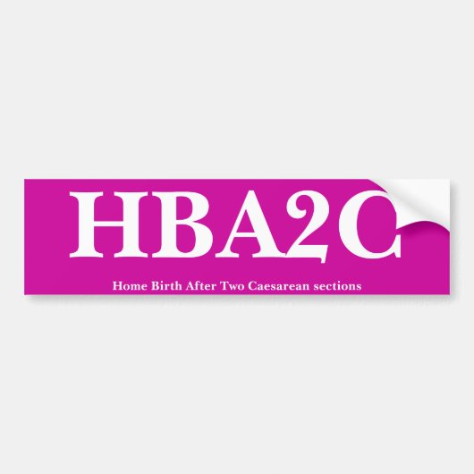 HBA2C バンパーステッカー (正面)